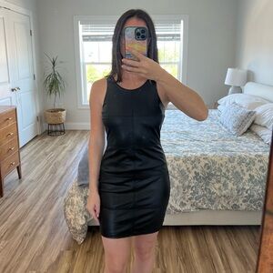 Caribbean Queen Leather Mini Dress